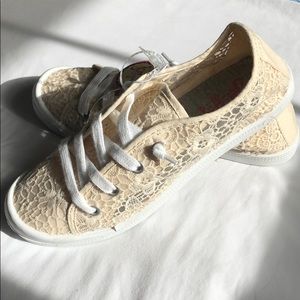 Laced slip on sneakers